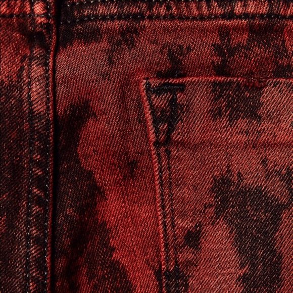 ZARA Red/Black Distressed Jeans - Picture 6 of 6